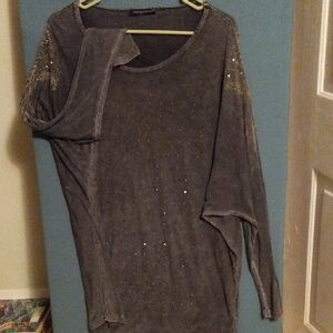 Sparkling Gray Women's Crew Neck Sweater